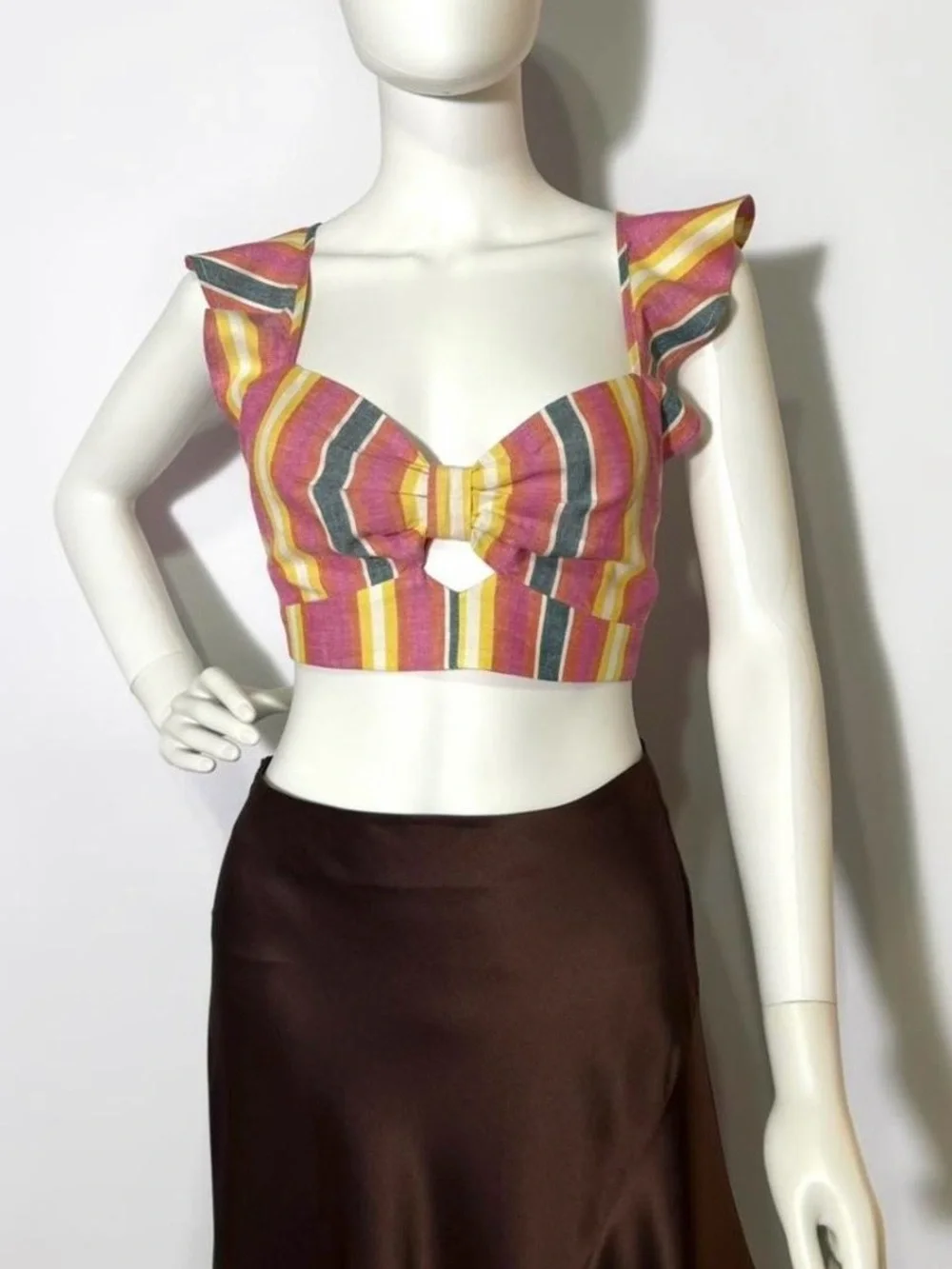 BCBG Generation multicoloured striped crop top | Size 4 - Picture 4 of 9